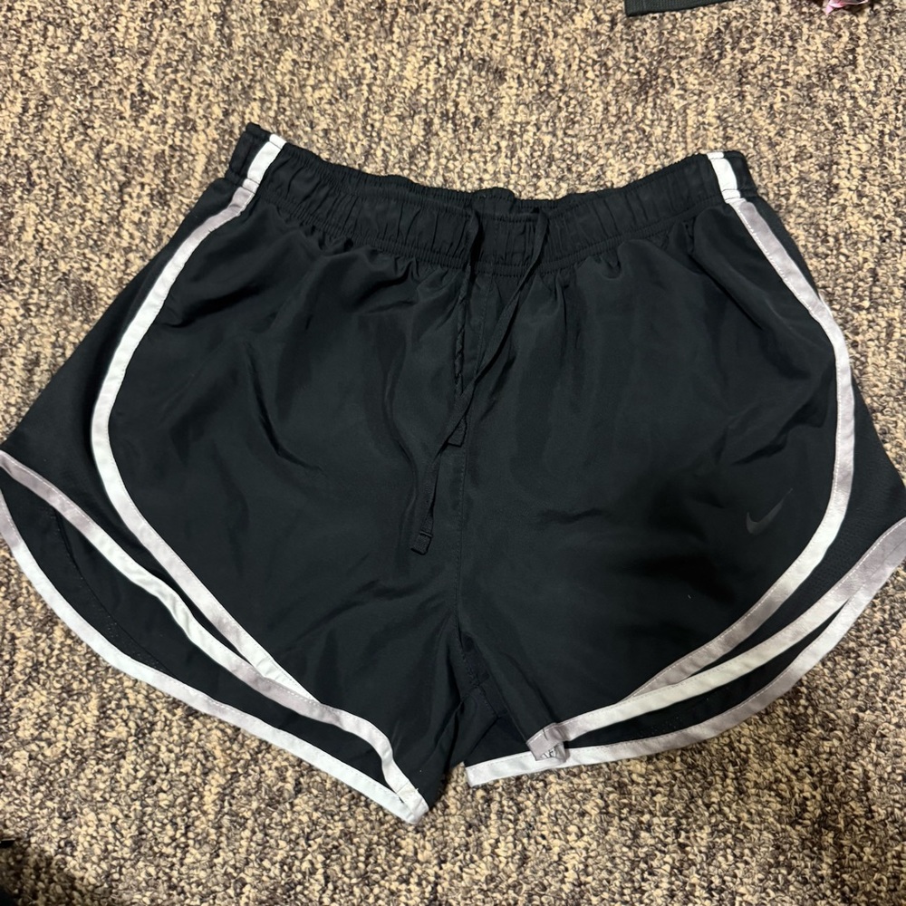 Nike Black and Gray Athletic Shorts Lightweight Elastic Waist